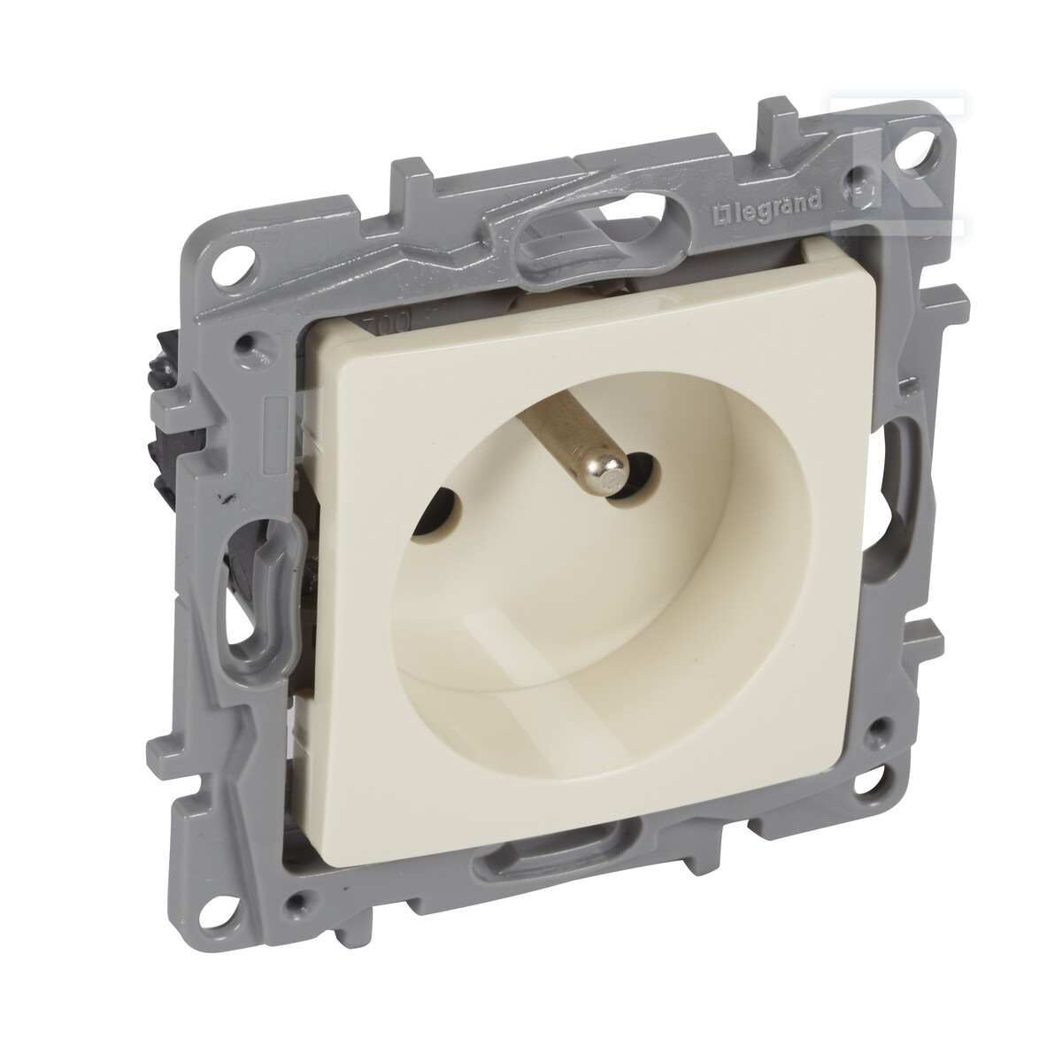 Розетка 2P+Z 16A з кришкою кремова - 664636