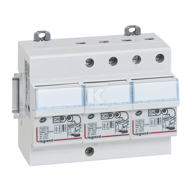 Limitador de sobretensão T2 12 KA 3P+N - 003953
