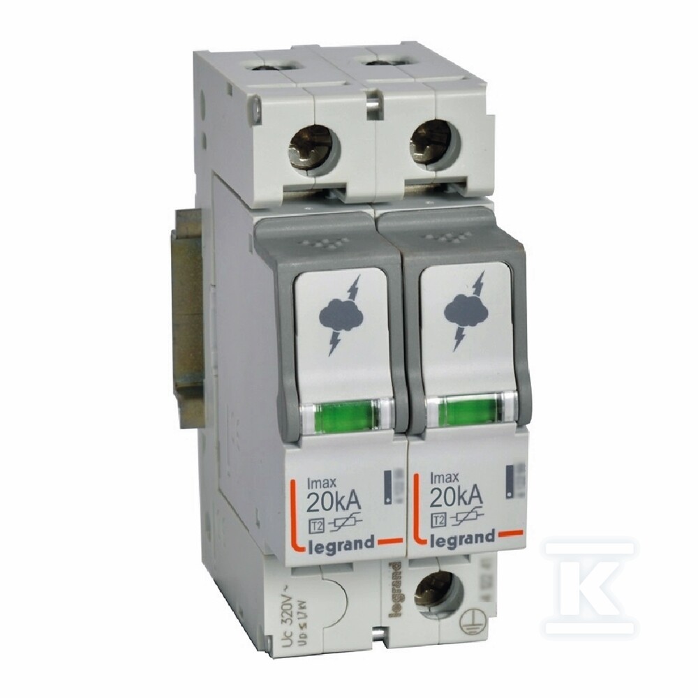 Limitator de supratensiune T2 20 KA 2P - 412221