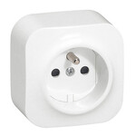 2P+ socket with shutter forix white 16A-250V