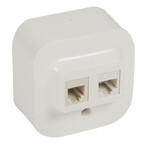 Presa forix bianca 1xRJ11+1xRJ45