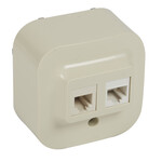 Presa forix color crema 1xRJ11+1xRJ45