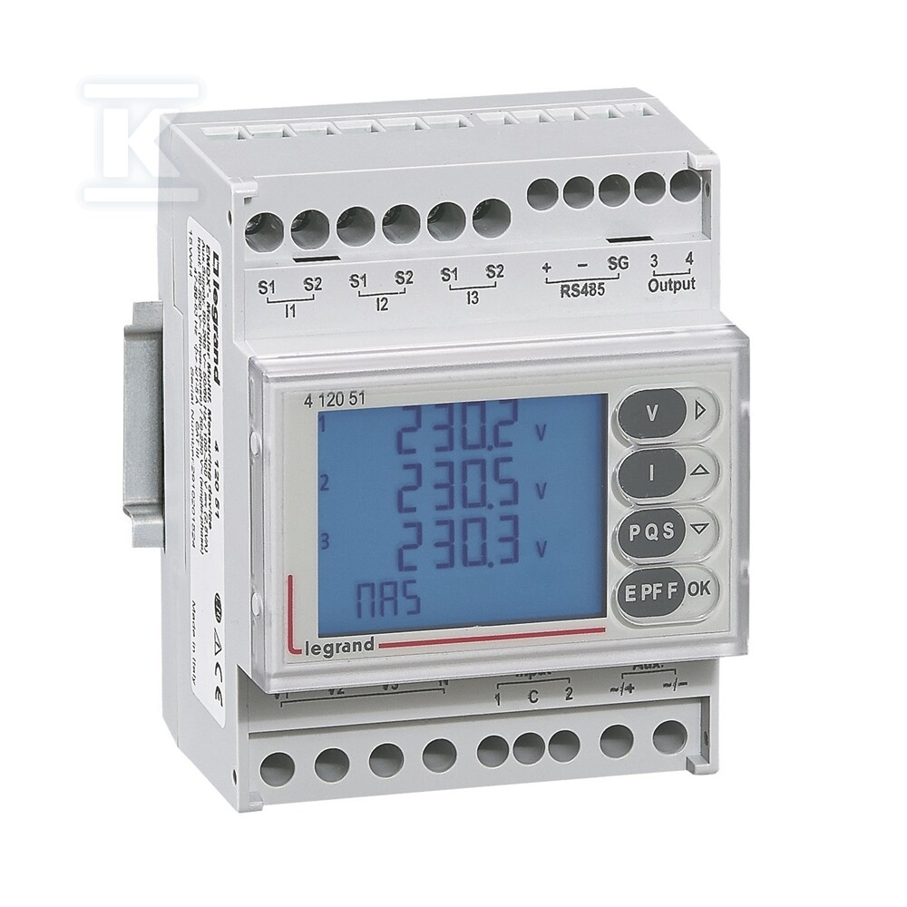 Analyzátor sítě na TH35 EMDX3 - 412051