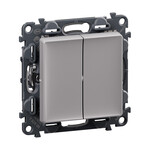 Double stairwell switch aluminum 10 AX - 250 V~ VALENA LIFE