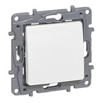 Botão simples 6 A retroiluminado fornecido com lâmpada branco NILOE