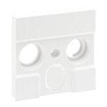 TV socket faceplate for external manufacturers - 3 holes - white color, NILOE STEP