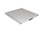 Kihúzható polc RACK 19" 500 mm szürke (1U/445x500mm, teherbírás 35 kg, 4 pontos szerelés)