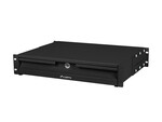 Tiroir pour armoire 19" 2U 360 mm noir (2U/483x360mm charge utile jusqu'à 90 kg, montage 4 points)