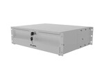 Fiók 19" 3U 360 mm szürke (3U/483x360mm, terhelhetőség 90 kg, 4 pontos szerelés)