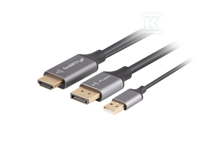 Кабель HDMI(m)-DISPLAYPORT(m) 1.8M 4K - CA-HDDP-20CU-0018-BK