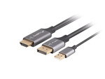 Кабель HDMI(m)-DISPLAYPORT(m) 1.8M 4K чорний