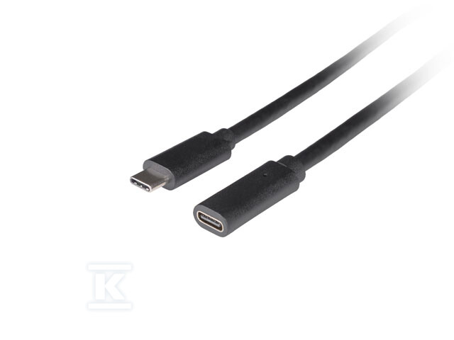 Подовжувач USB-C m/F 3.1 0.5M чорний - CA-USBE-20CC-0005-BK