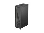 Armário de instalação RACK de chão 19" 42U 600x1200 preto portas com vidro LCD (flat pack) V2