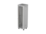 Armário de instalação RACK de pé 19" 42U 600x600 cinza portas com vidro LCD (flat pack) V2