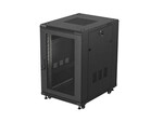 Armário de instalação RACK de pé 19" 18U 600x800 preto portas perfuradas (flat pack)