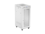 Armário de instalação RACK de pé 19" 27U 600x800 cinza portas perfuradas LCD (flat pack)