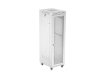 Armário de instalação RACK de chão 19" 42U 600x800 cinza portas perfuradas LCD (flat pack)