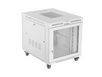 Armário de instalação RACK de chão 19" 15U 800x1000 cinza portas perfuradas LCD (flat pack)
