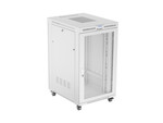 Armário de instalação RACK de chão 19" 27U 800x1000 cinza portas perfuradas LCD (flat pack)