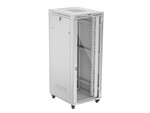 Armário de instalação RACK de chão 19" 42U 800x1000 cinza portas com vidro LCD (flat pack) V2