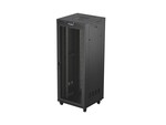 Armário de instalação RACK de chão 19" 42U 800x800 preto portas perfuradas LCD (flat pack)