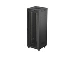 Armário de instalação RACK de chão 19" 47U 800x800 preto portas perfuradas LCD (flat pack)