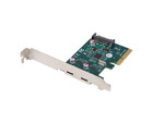 Cartão PCI Express X1-2X USB-C 3.2 GEN 2x1 baixo perfil