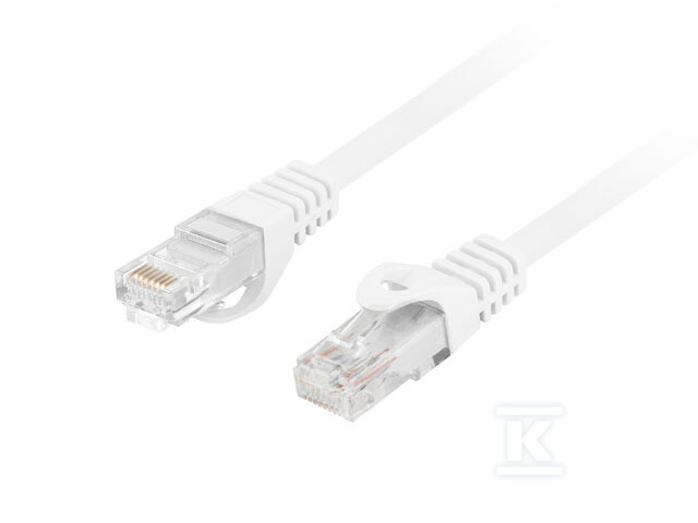 Patchcord KAT.6 UTP LSZH CU 0.25M biały - PCU6-10CU-0025-W