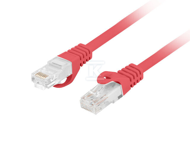 Patchcord KAT.6 UTP LSZH CU 5M czerwony - PCU6-10CU-0500-R