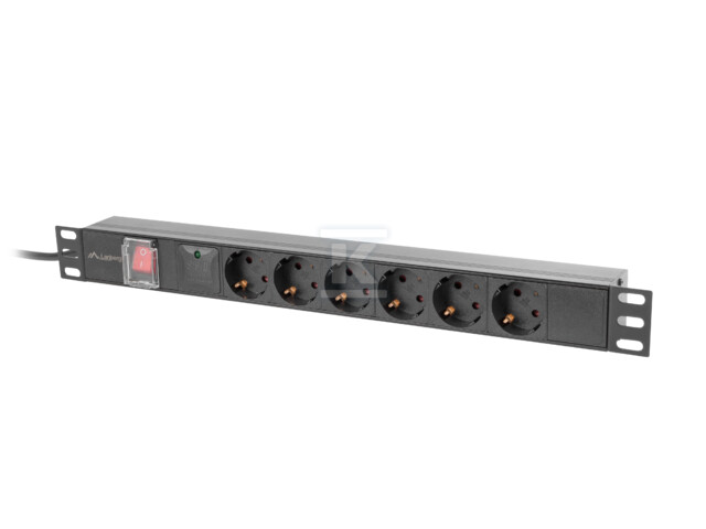 Barra de alimentação RACK PDU 19" 1U 16 - PDU-06F-0200-BK