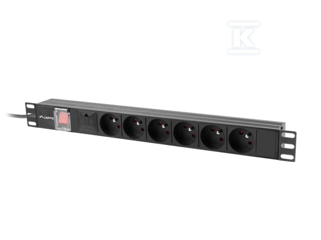 Barra de alimentação RACK PDU 19" 1U 10 - PDU-06E-0200-IEC-BK