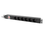 Barra de alimentação RACK PDU 19" 1U 10 A 6X 230 V PL 2M preta C14