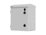 Armário RACK suspenso 10" hermético IP55 montagem na parede/poste 320x220x400 cinza (montado)