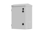 Armário RACK suspenso 10" hermético IP55 montagem na parede/poste 340x250x500 cinza (montado)