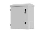 Armário RACK suspenso 10" hermético IP55 montagem na parede/poste 420x300x500 cinza (montado)