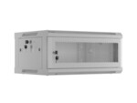 Armário de instalação RACK suspenso 19" 4U 600x450 cinza com portas perfuradas (flat pack)