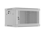 Armário de instalação RACK suspenso 19" 6U 600x450 cinza com portas perfuradas (flat pack)