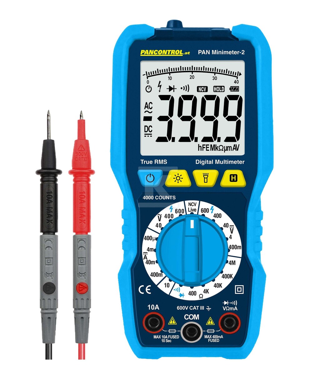 Multímetro digital CAT III 600V TRUE - PANMINIMETER-2