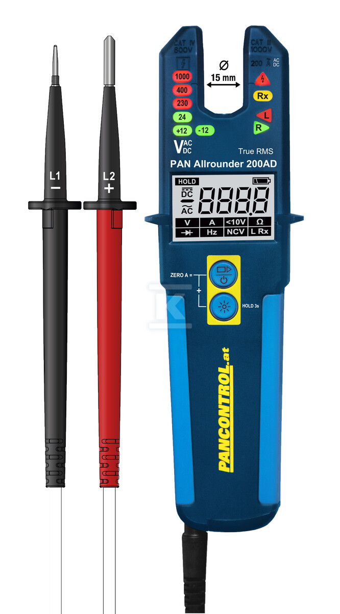 Tester struje / napona LED + LCD 2 - PANALLROUNDER200AD