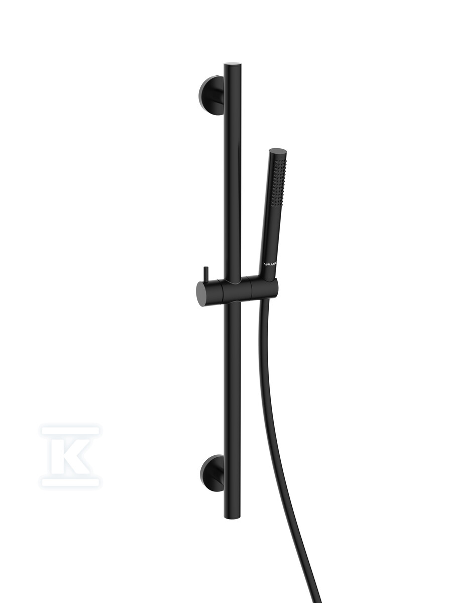 Zestaw natryskowy ROUND BLACK przesuwny - 2445480-MBK