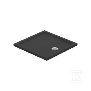 Brodzik kwadratowy TAKO 80x4 czarny mat - S204-038