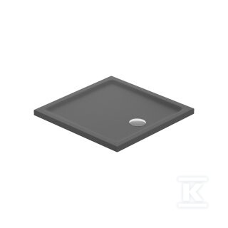 Brodzik kwadratowy TAKO 80x4 szary mat - S204-040