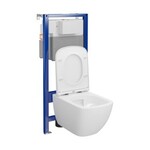 Zestaw C202: stelaż podtynkowy AQUA 50 mechaniczny QuickFix + miska zawieszana ZEN PRO square VORTEX + deska duroplastowa wolnoopadająca z łatwym wypinaniem