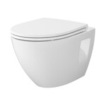 Zestaw C458: miska zawieszana MODUO PLUS oval CleanOn z deską duroplastową wolnoopadającą slim