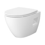 Zestaw c929 miska bezkołnerzowa moduo plus pro oval vortex, spłukiwanie wirowe - vortex deska moduo plus slim wolnoopadjąca z łatwym wypinaniiem
