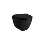 Miska WC podwieszana SILENT FLUSH RIMLESS COMPACTO, mocowanie EasyFit 3.0, kolor czarny matowy LAUFEN PRO X