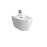 Bidet podwieszany, z otworem na baterię na środku, z otworem przelewowym z kompletnie szkliwionym systemem przelewowym LAUFEN PRO X