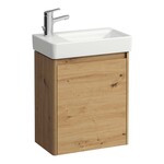Szafka podumywalkowa 480 Wersja z 1 drzwiami - zawiasy po lewej stronie, wymiary 457 x 270 x 515 mm. Do kompletowania z umywalką: PRO S H815955, PRO X H815865, dziki dąb