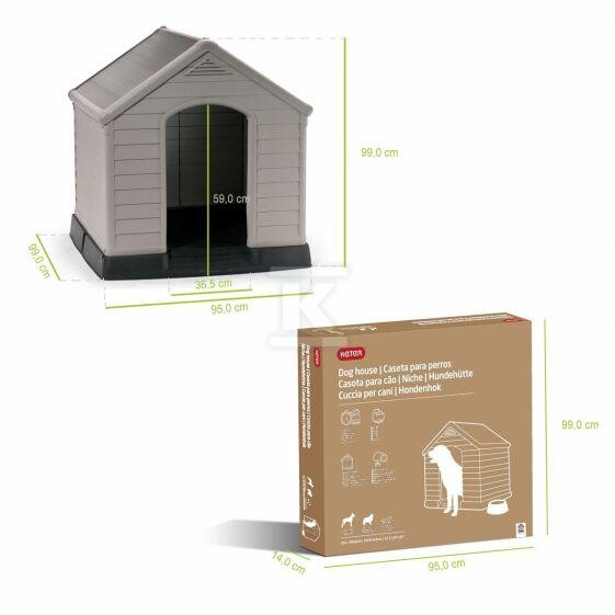 Buda dla psa grafit 95x99x99cm - CRV221088