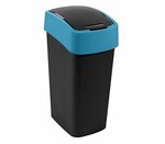 Kosz na śmieci "FLIP BIN" 25L czarny niebieski